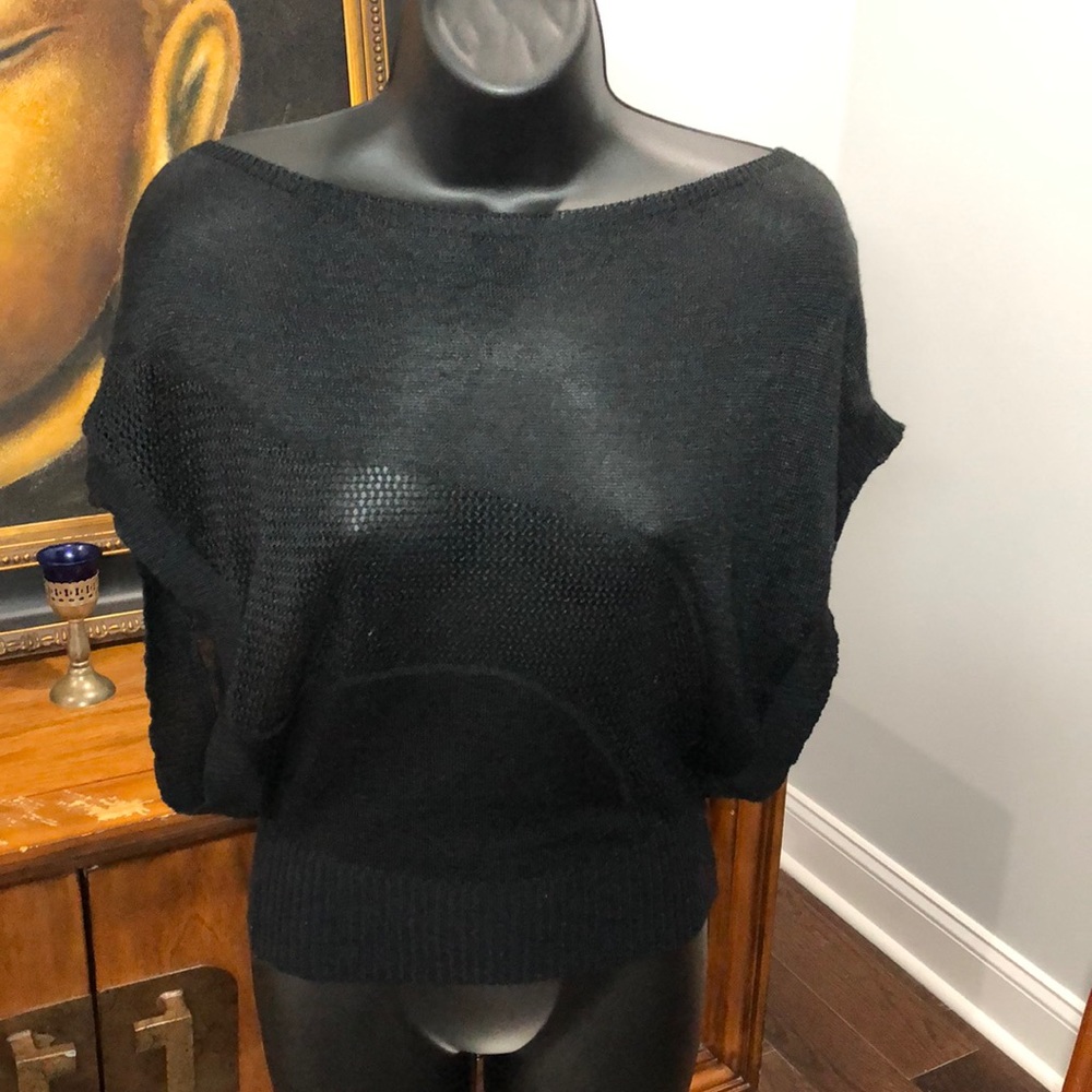 BEAUTIFUL BLACK MESH SEE THROUGH TOP
